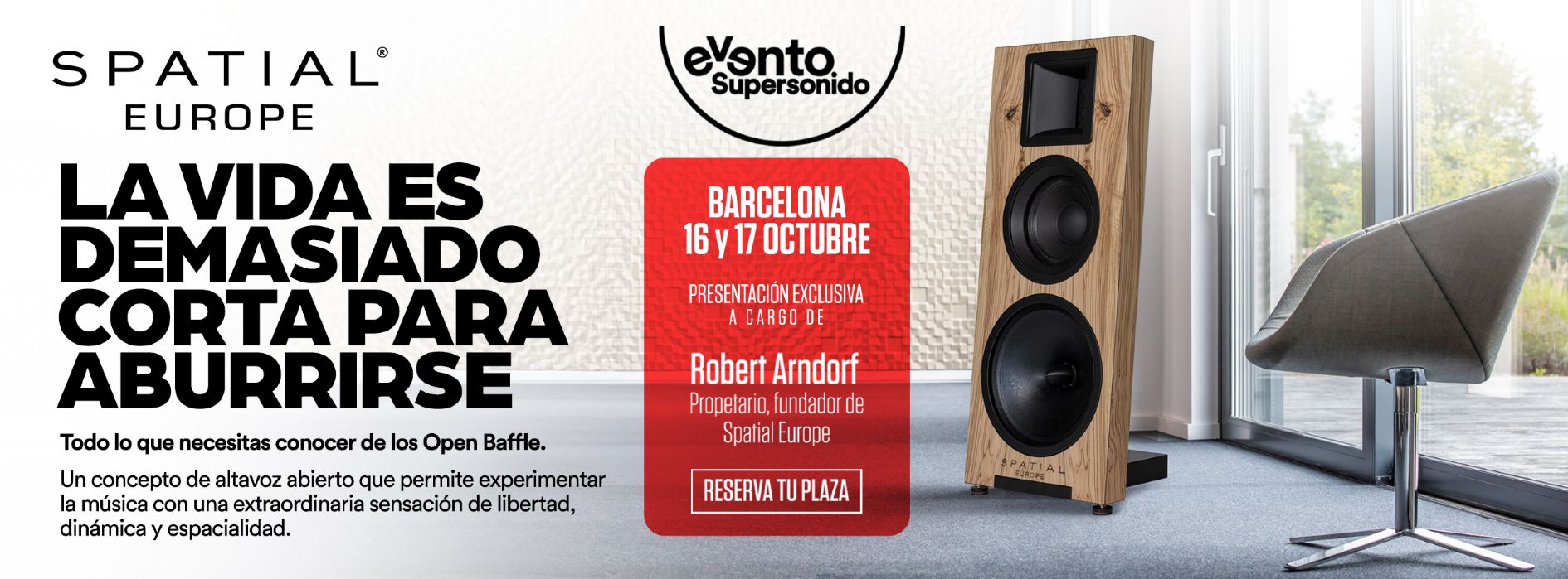 Spatial Europe: altavoces open baffle en Supersonido Barcelona
